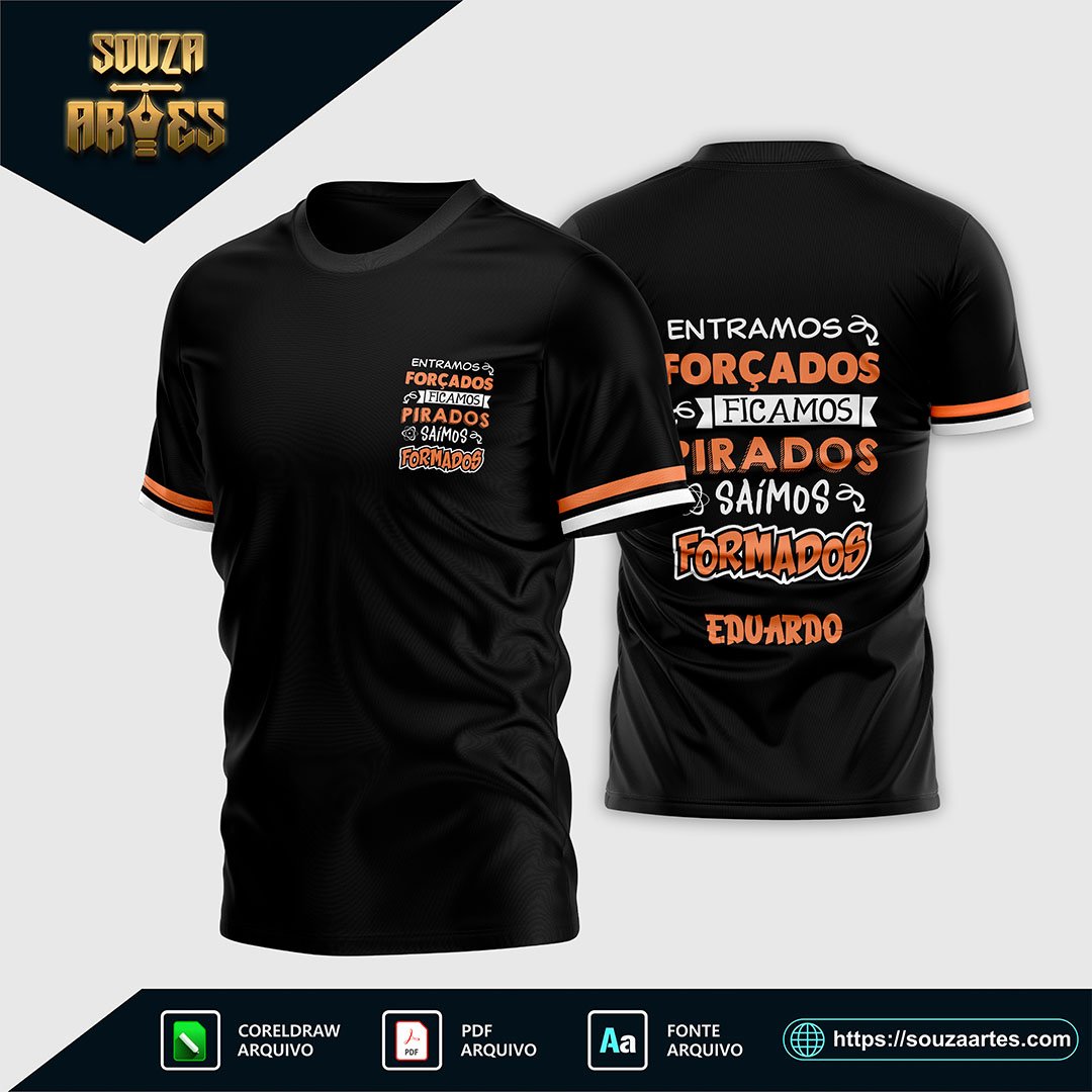 Arte Vetor Camisa Formandos Frase