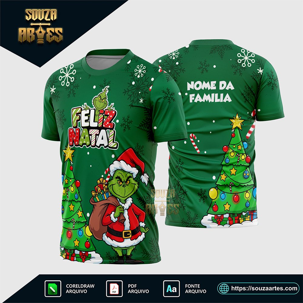 Arte Vetor Camisa Feliz Natal 2025 - Sublimação - Modelo 03