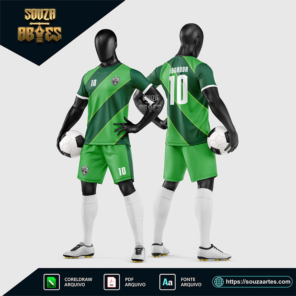 Arte Vetor Estampa Uniforme de Time de Futebol Amador 2026