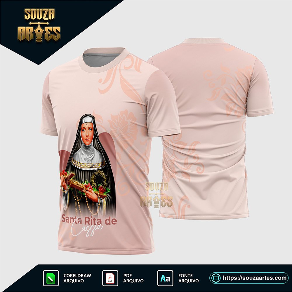 Arte Vetor Camisa Religião - Santa Rita de Cassia 2026