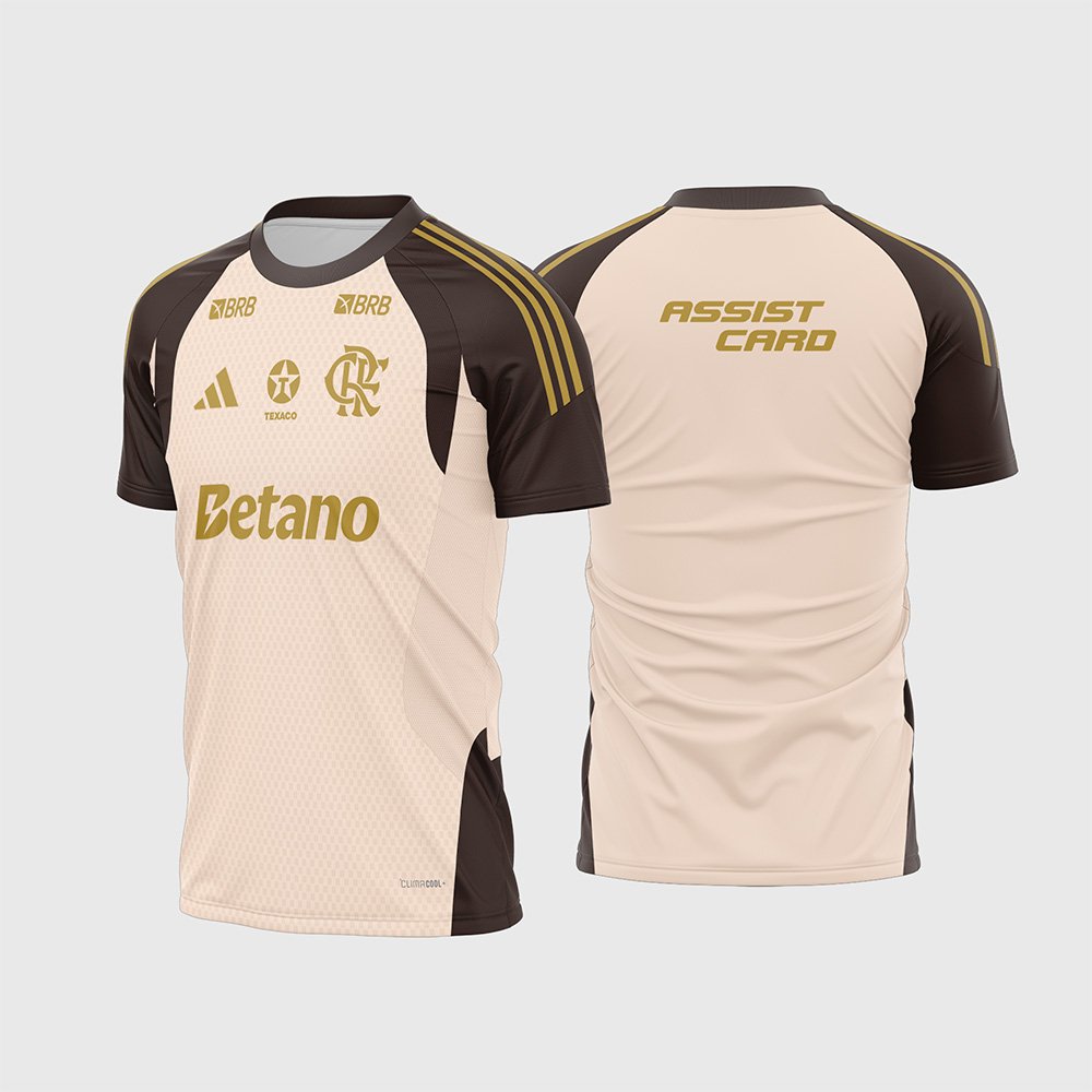 Arte Vetor Camisa Flamengo Treino II 2026 2027