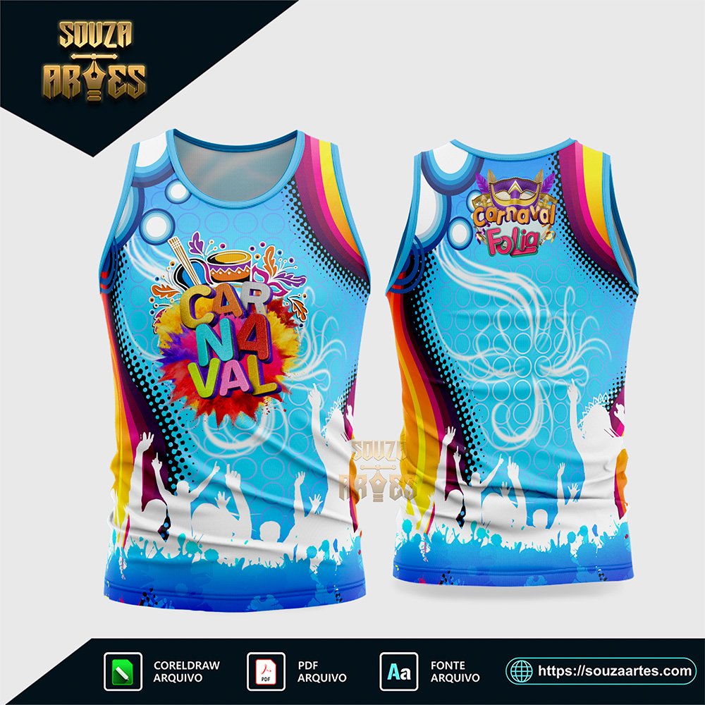 Arte Vetor Camisa Abadá Bloco Carnaval 2026 - Modelo 08