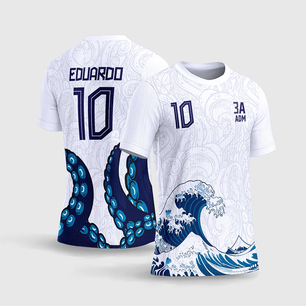 Arte Camisa de Interclasse Polvo - Onda Azul 2026