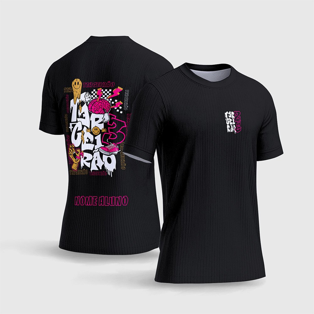 Arte Camisa Terceirao Colagem Urbana Rosa