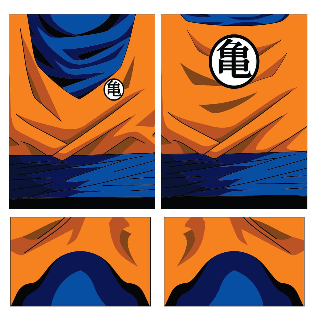 Arte Vetor Camisa Goku Mod-01