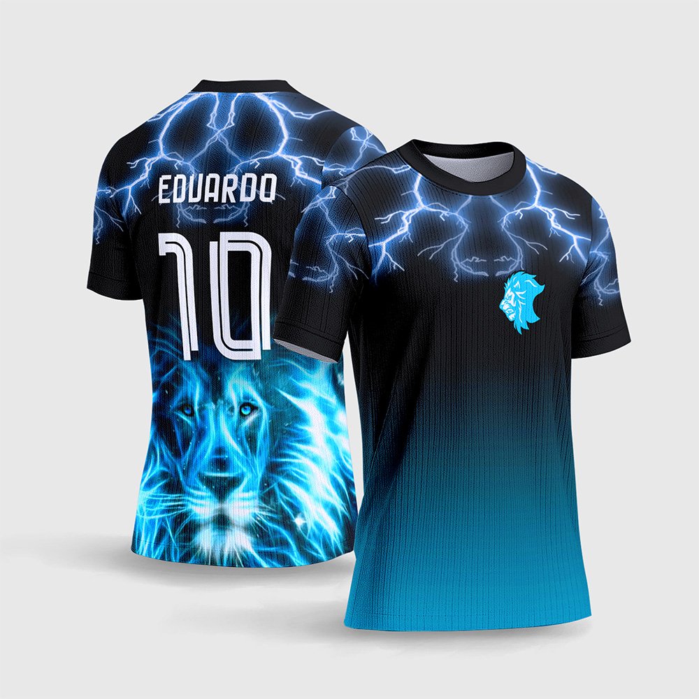 Arte Vetor Camisa Leão de Fogo Azul 2026 InterClasse