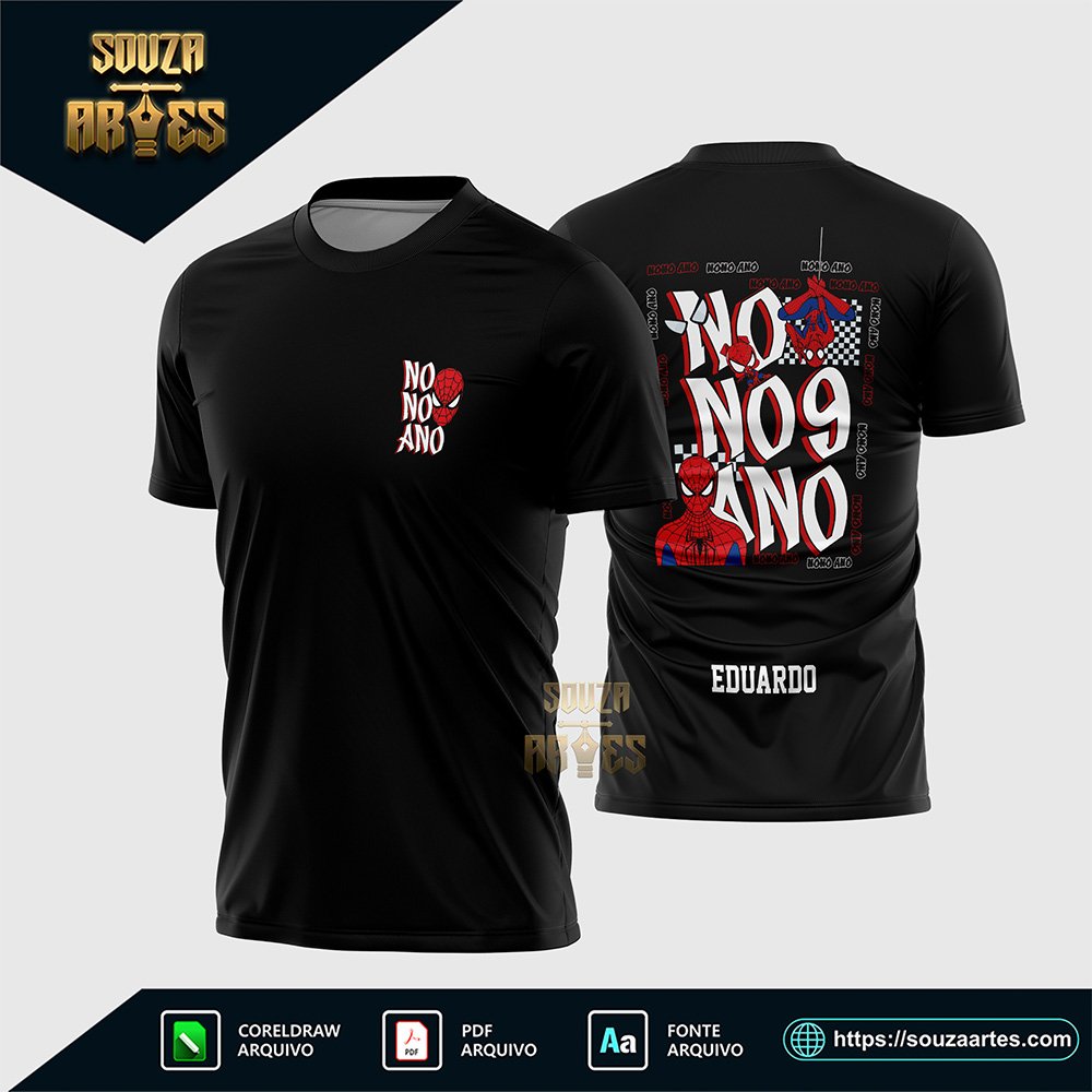 Arte Vetor Camisa Nono Ano Homem Aranha