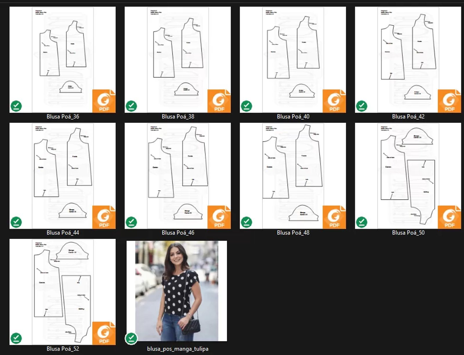 Molde de Costura Para Imprimir Camiseta - 35 - Blusa Poá