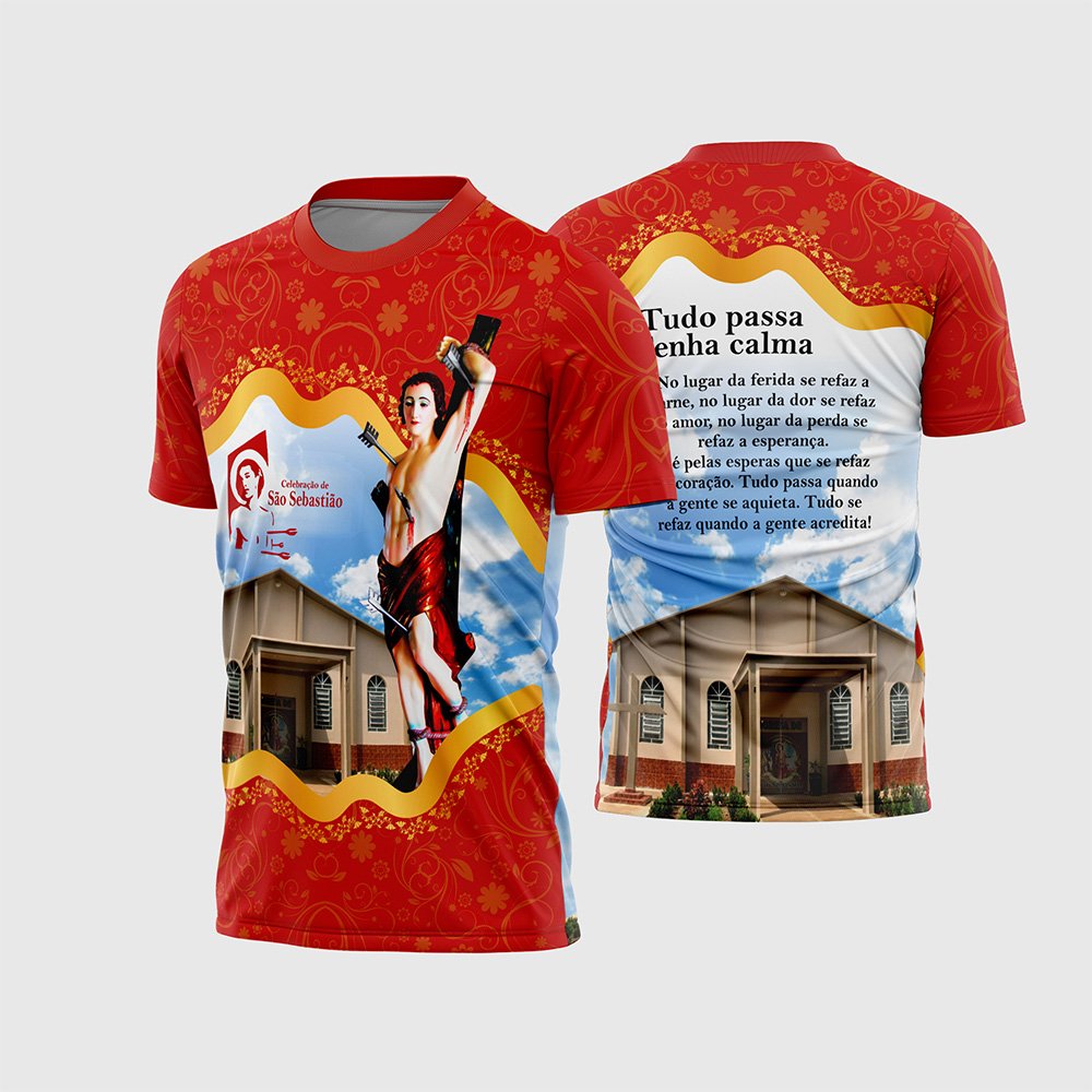 Arte Vetor Camisa Religião São Sebastião