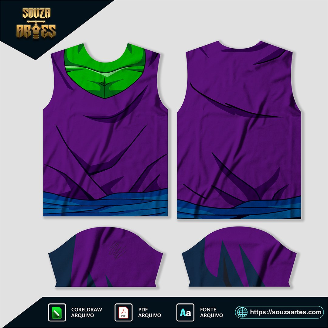 Arte Vetor Estampa Camisa Piccolo - Dragon Ball