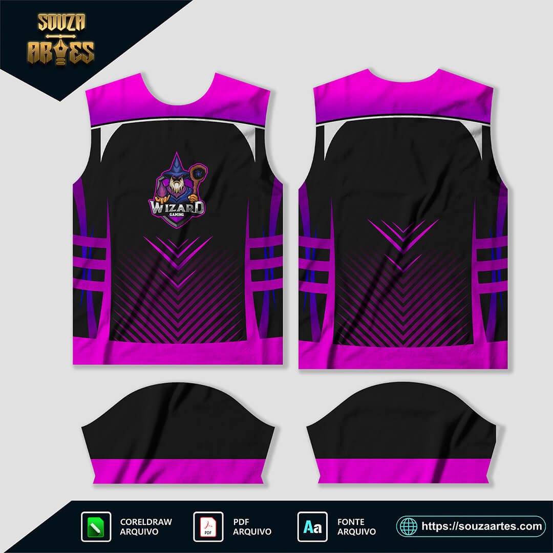 Arte Vetor Estampa Camisa Gamer 2024 - Mago - Wizard