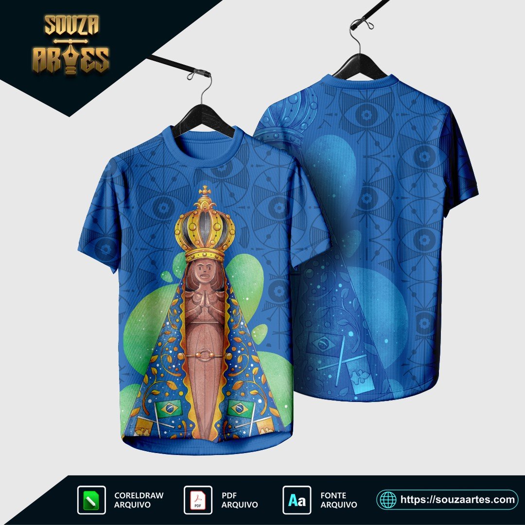 Arte Vetor Camisa Religião Nossa Senhora Aparecida 2025 01
