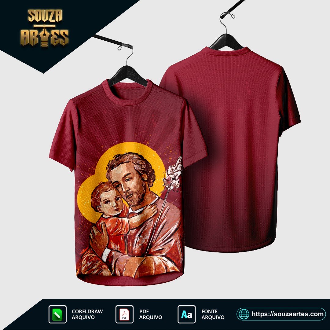 Arte Vetor Camisa Religião São José 2025