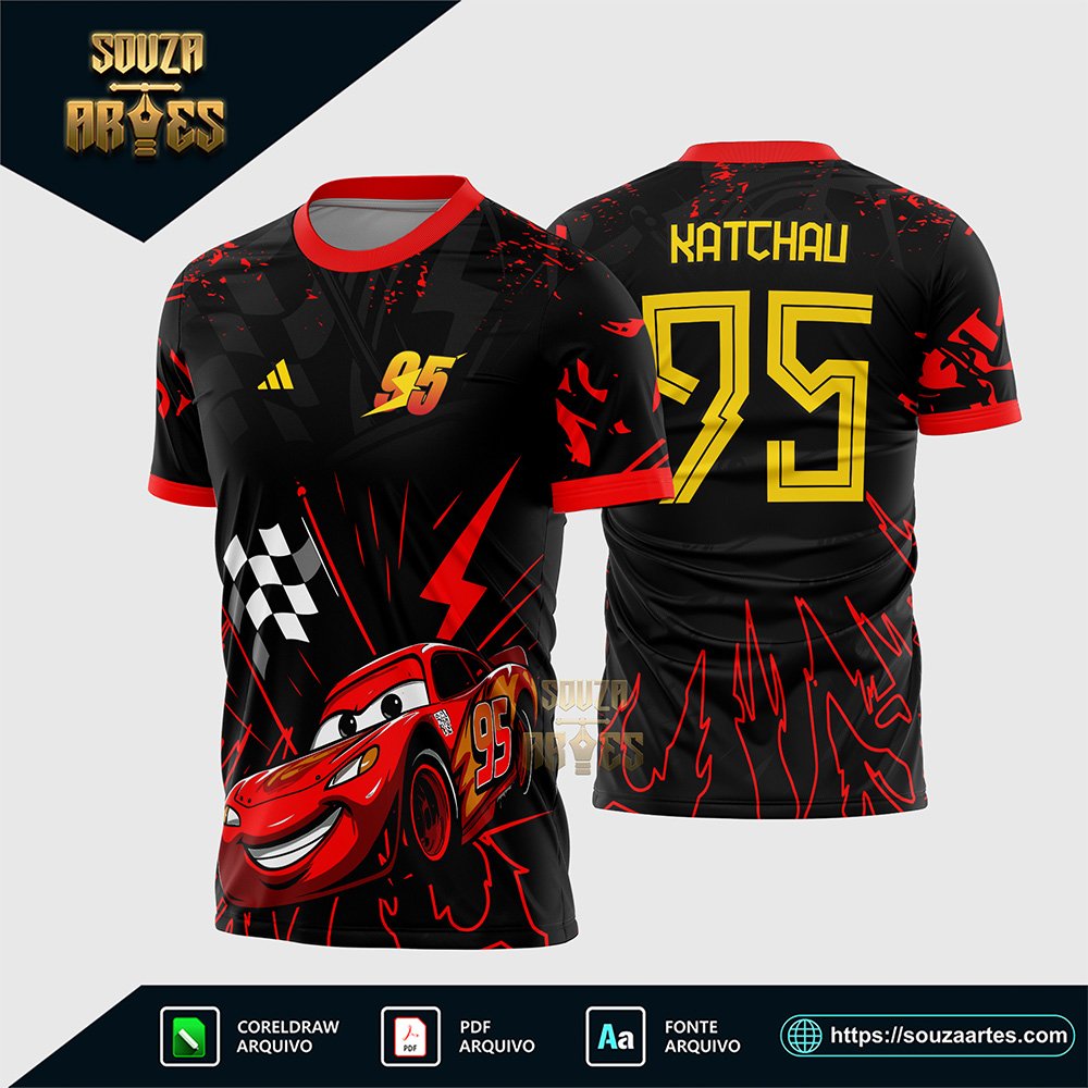 Arte Vetor Camisa Interclasse Relâmpago McQueen v2