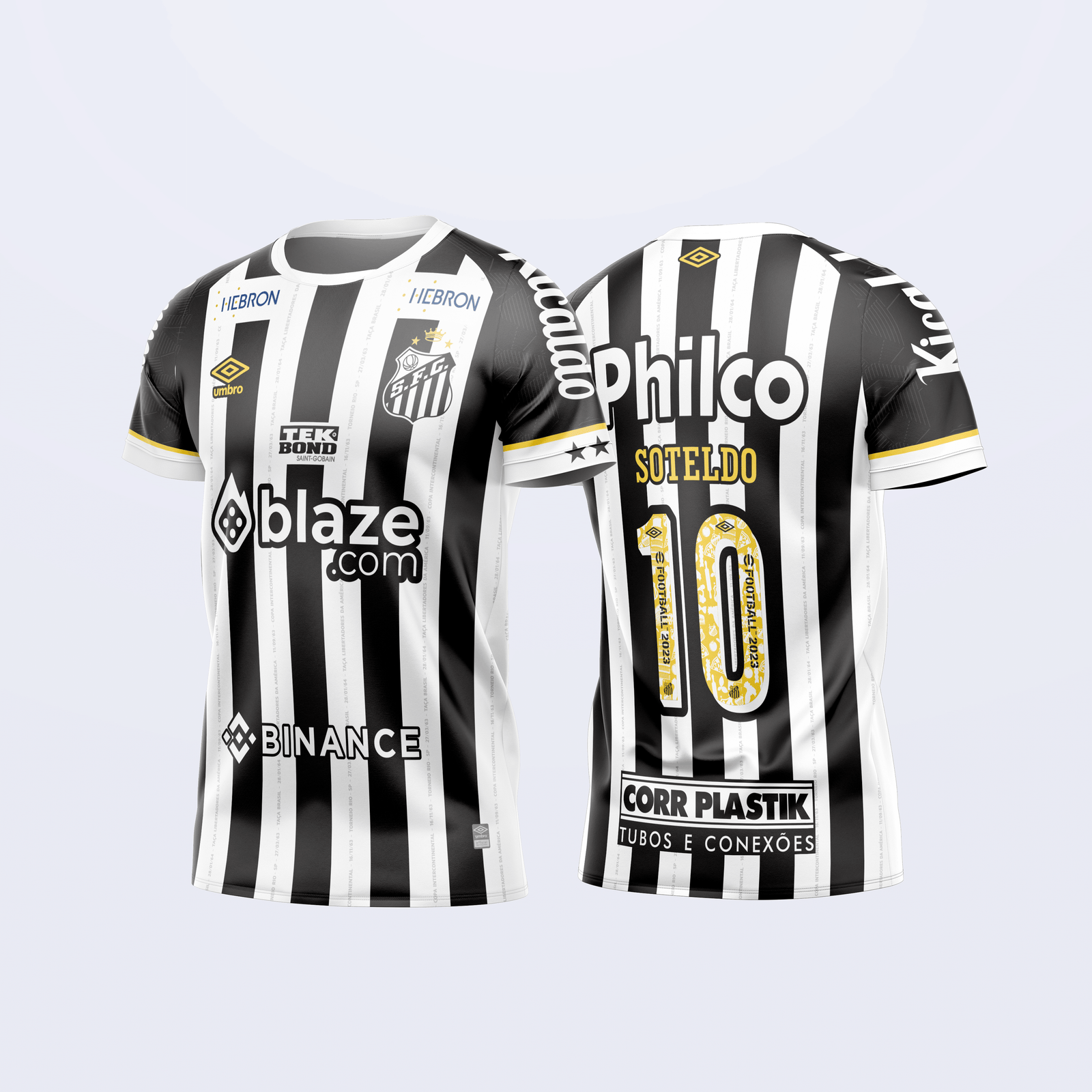 Arte Camisa Reserva Santos 2023 - 2024