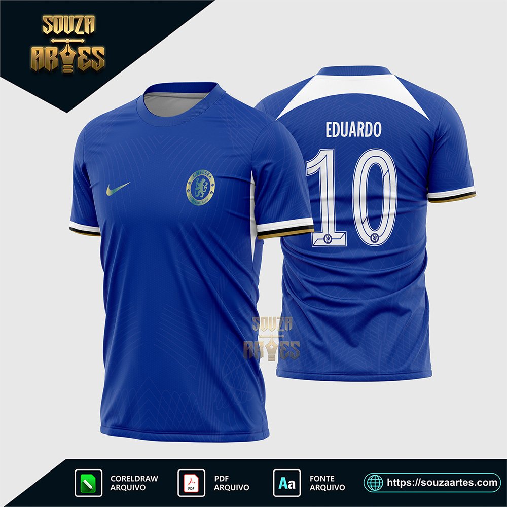 Arte Vetor Camisa Chelsea Titular 2023 - 2024