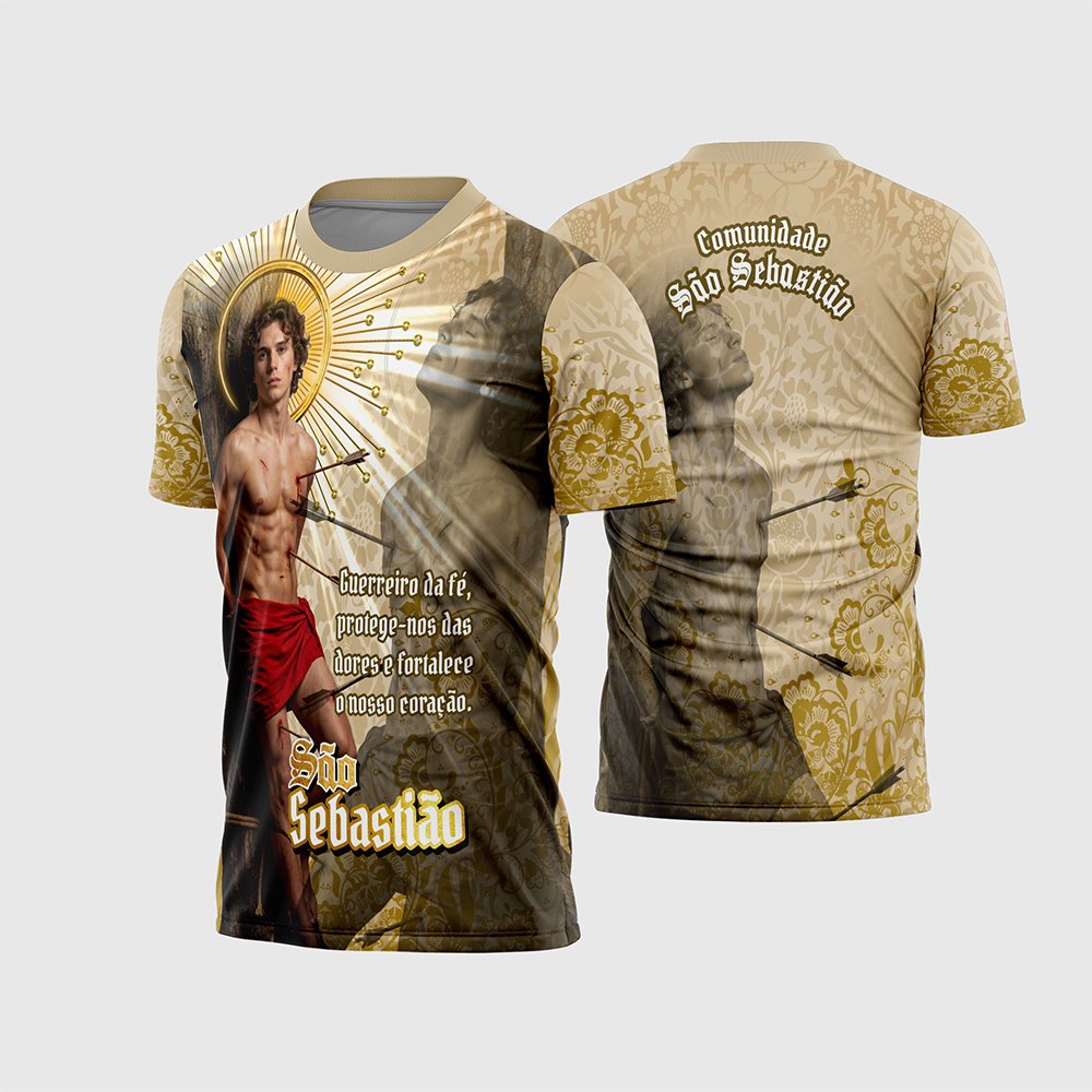 Arte Camisa Devocional São Sebastião 2026 Exclusiva