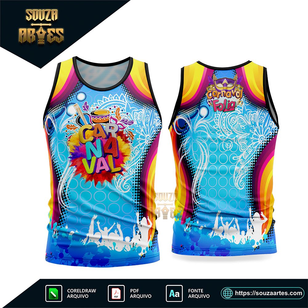 Arte Vetor Camisa Abadá Bloco Carnaval 2026 - Modelo 50