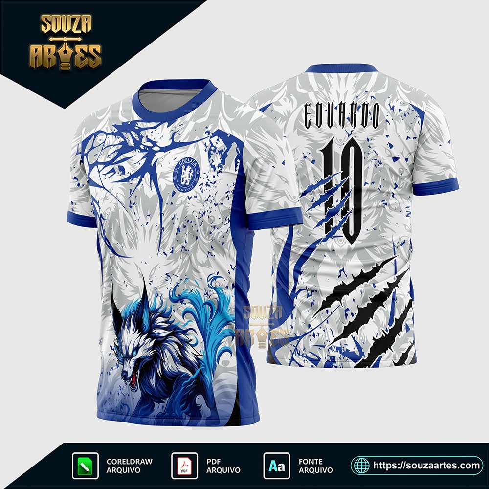 Arte Vetor Camisa Interclasse Lobo Fogo 2026