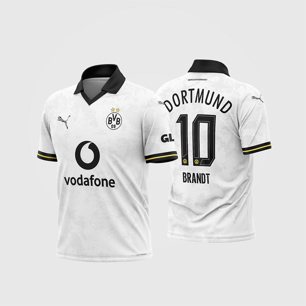 Arte Vetor Camisa Borussia Dortmund Alternativa 2025 2026