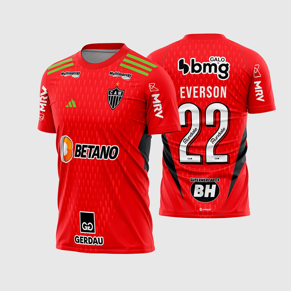 Arte Vetor Estampa Camisa Atlético Mineiro Goleiro II 2023 - 2024