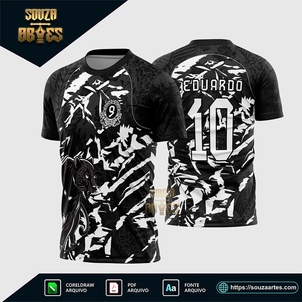 Arte Vetor Camisa InterClasse Pantera Nono Ano Modelo Branco