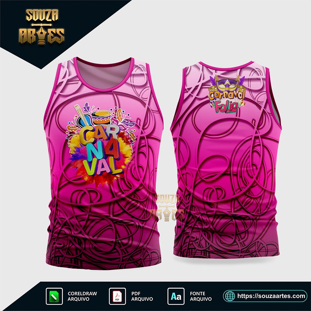 Arte Vetor Camisa Abadá Bloco Carnaval 2026 - Modelo 20