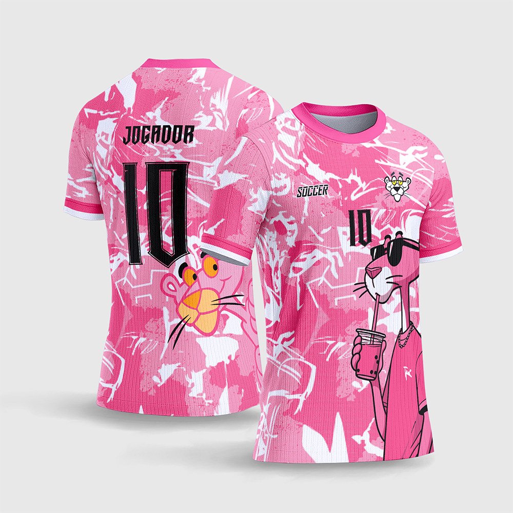 Arte Camisa de Interclasse Pantera Cor de Rosa