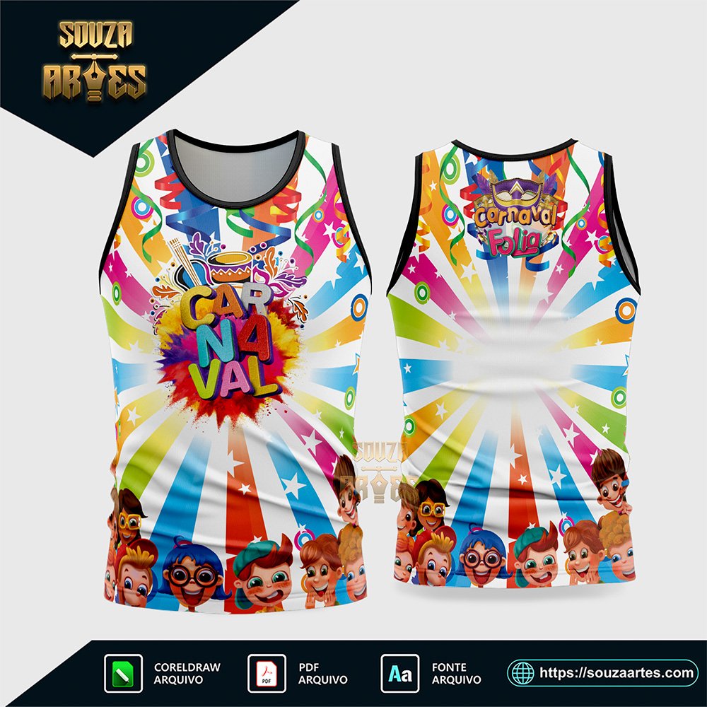 Arte Vetor Camisa Abadá Bloco Carnaval 2026 - Modelo 44