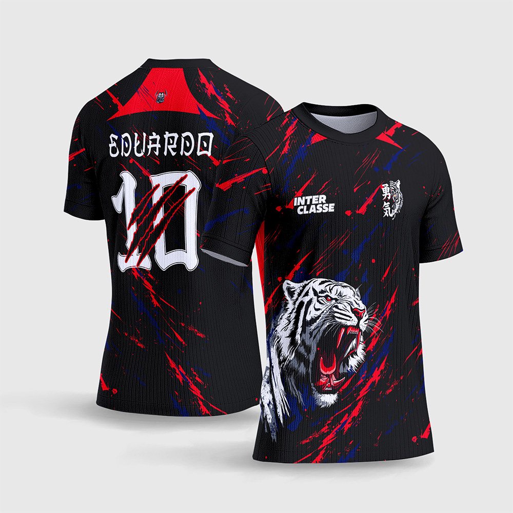 Arte Vetor Camisa Interclasse Tigre Feroz