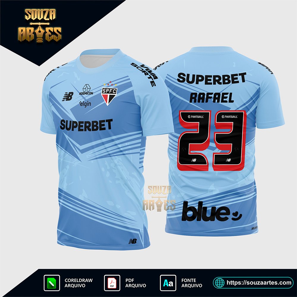 Arte Vetor Camisa São Paulo Goleiro 2025 - 2026