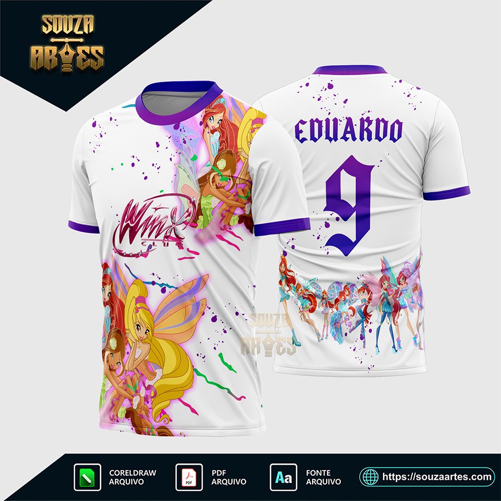 Arte Vetor Camisa Interclasse O Clube das Winx