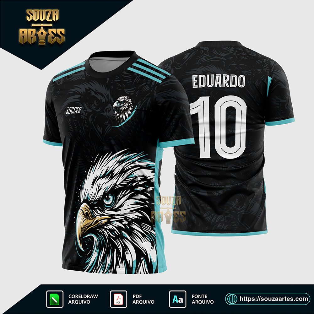 Arte Vetor Camisa Interclasse 2025 Águia Branca com Azul