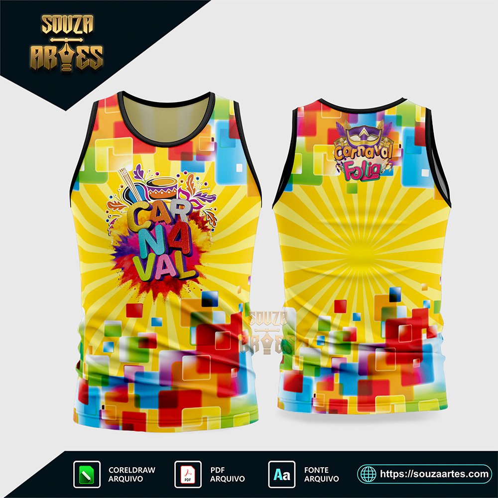 Arte Vetor Camisa Abadá Bloco Carnaval 2026 - Modelo 37