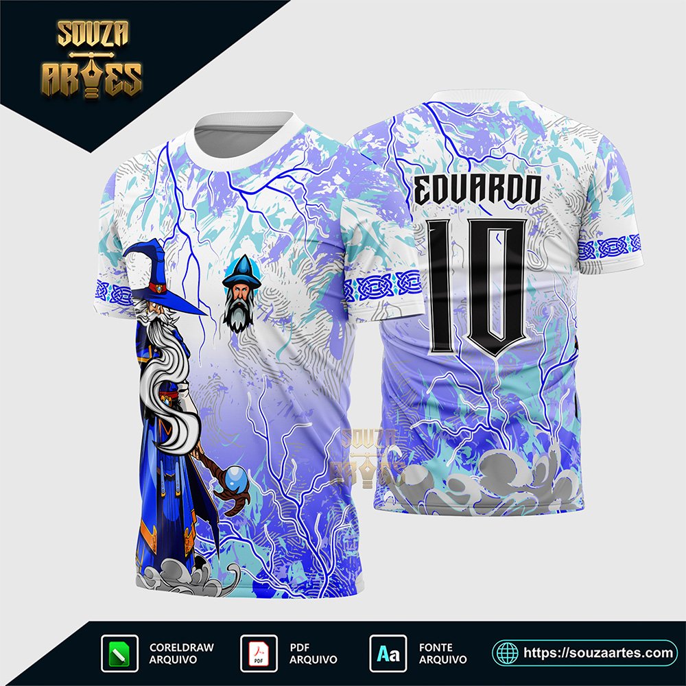 Arte Vetor Template Camisa para InterClasse Mago dos Magos V2