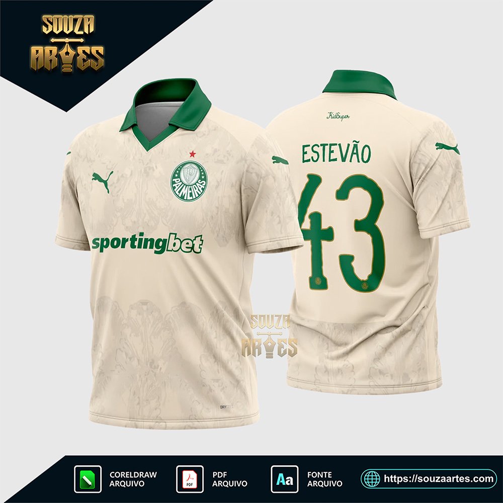 Arte Estampa Camisa Palmeiras Reserva CWC 2025 - 2026