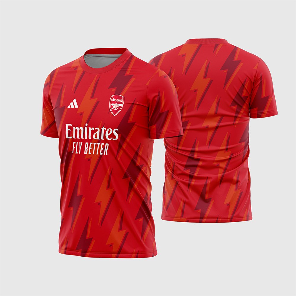 Arte Vetor Camisa Arsenal Pré-Jogo 2023 - 2024