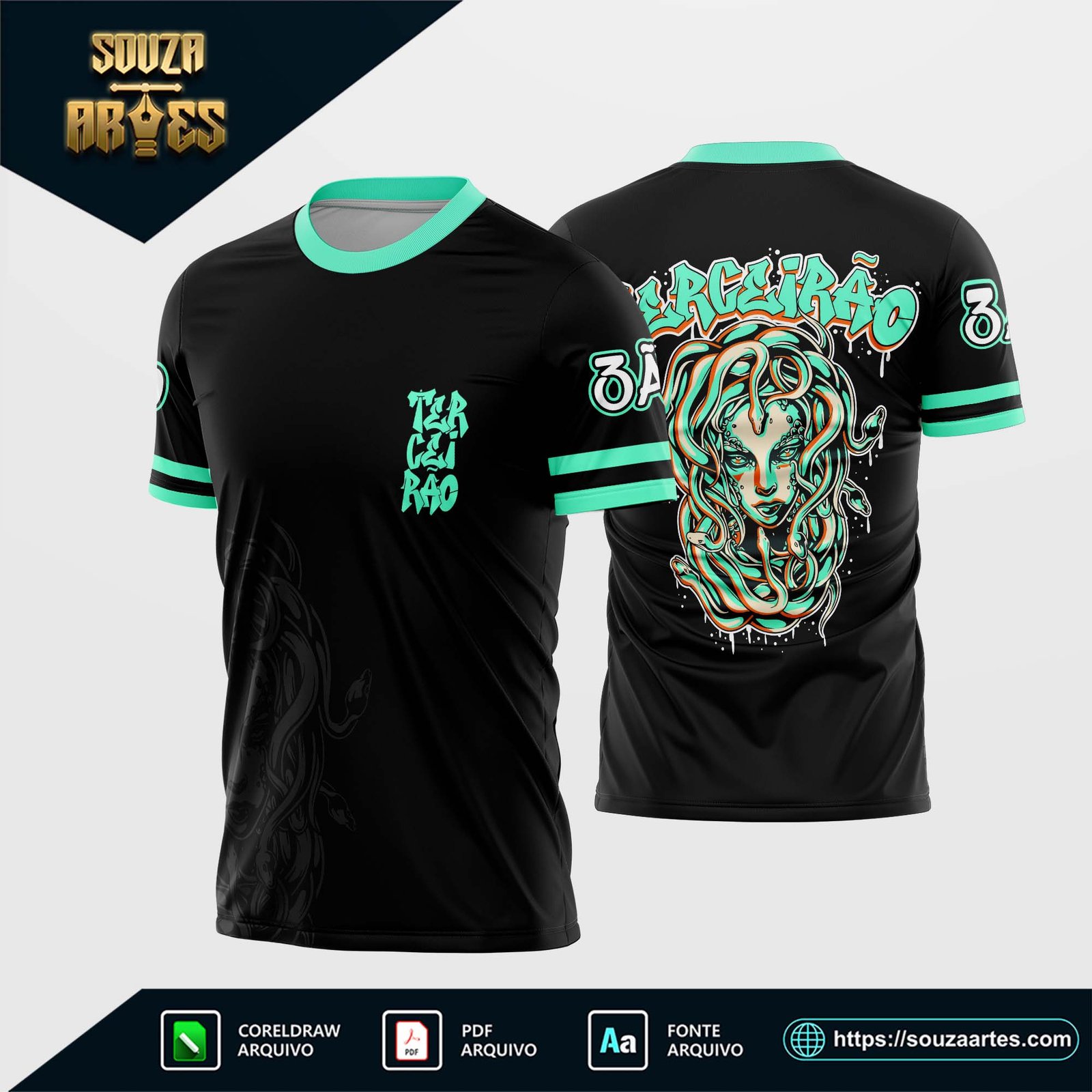 Arte Vetor Camisa Terceirão 2025 Medusa