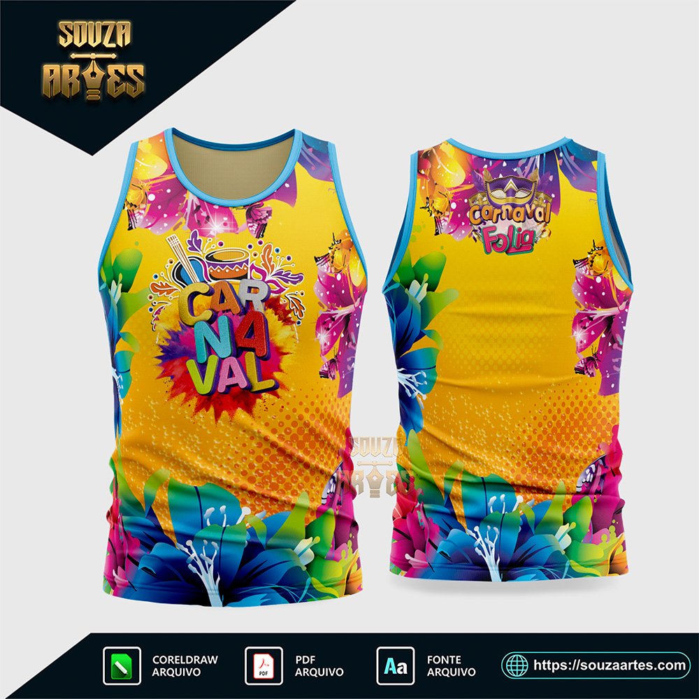 Arte Vetor Camisa Abadá Bloco Carnaval 2026 - Modelo 39