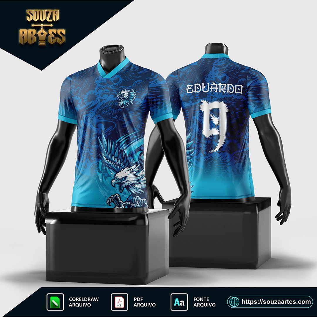 Arte Vetor Camisa InterClasse Águia Azul – Corel Draw X7