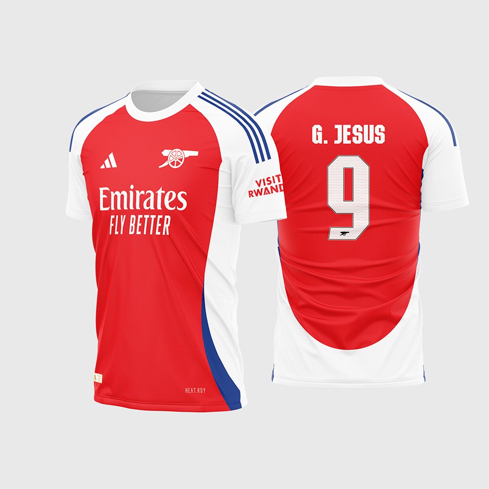 Arte Vetor Camisa Arsenal Titular 2024 - 2025