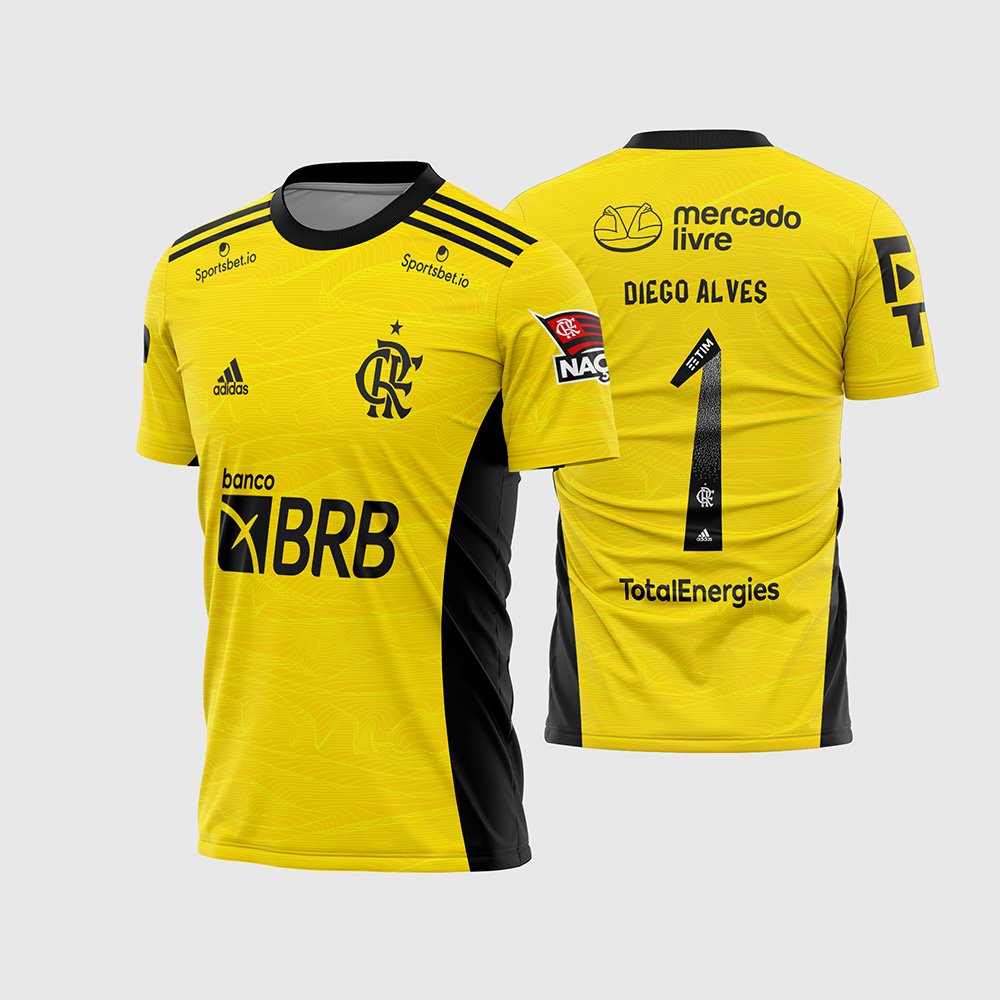 Arte Camisa do Flamengo 2021 2022 Goleiro