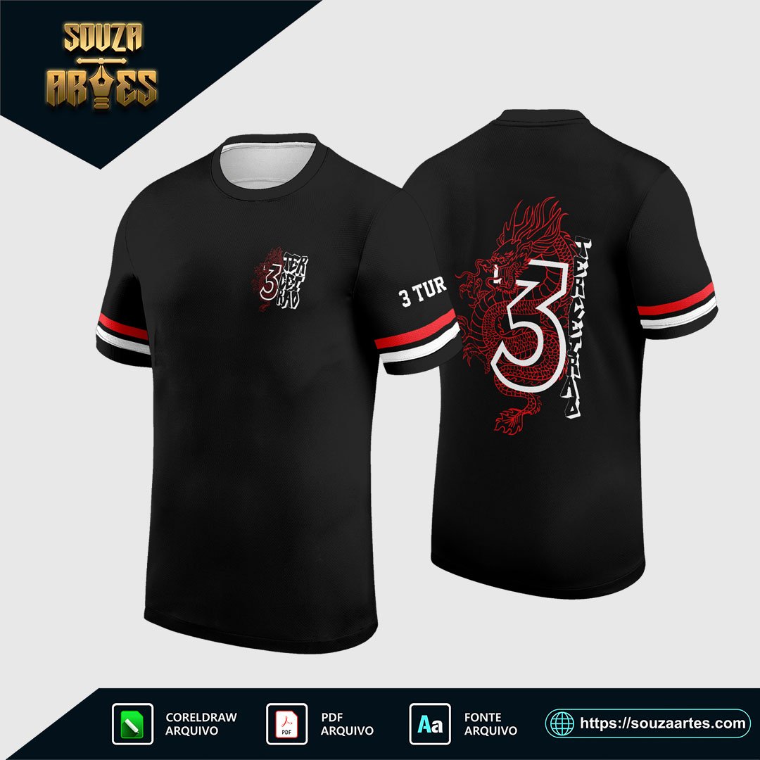 Arte Vetor Camisa Terceirão 2025 - Dragão Vermelho