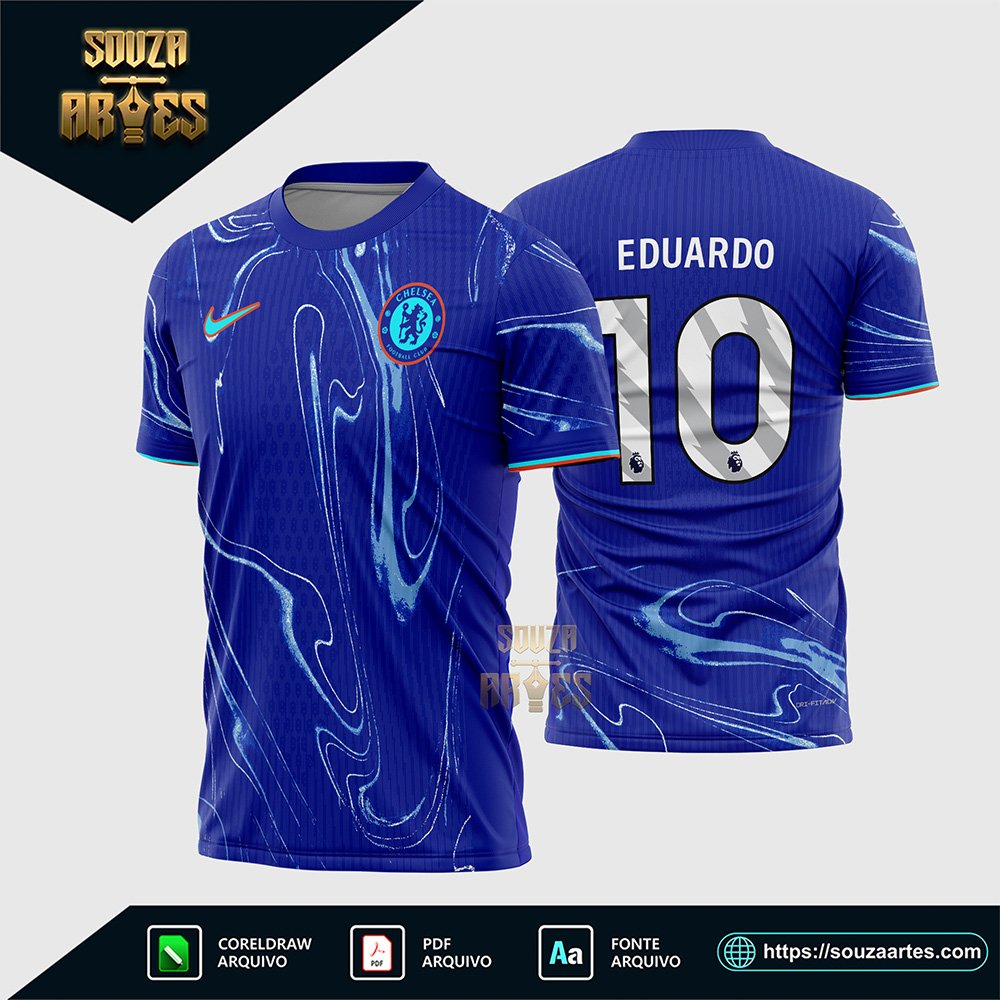 Arte Vetor Camisa Chelsea Titular 2024 - 2025