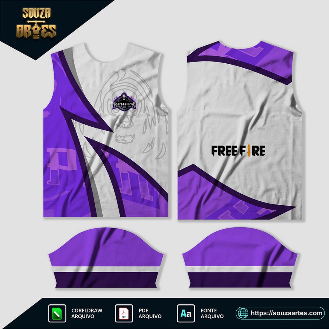 Arte Vetor Estampa Camisa Gamer 2024 - Ceifador