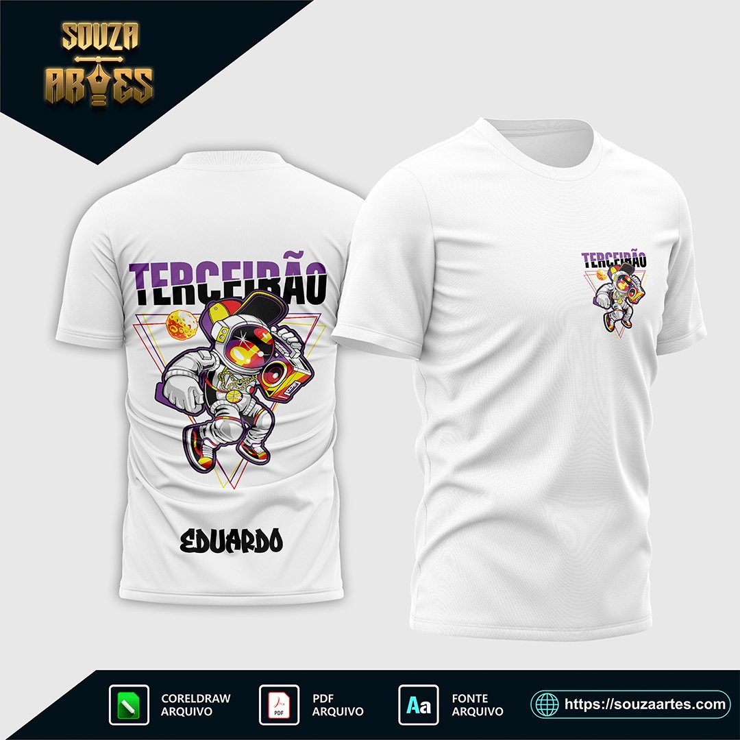 Arte Vetor Camisa Terceirão Astronauta 2025
