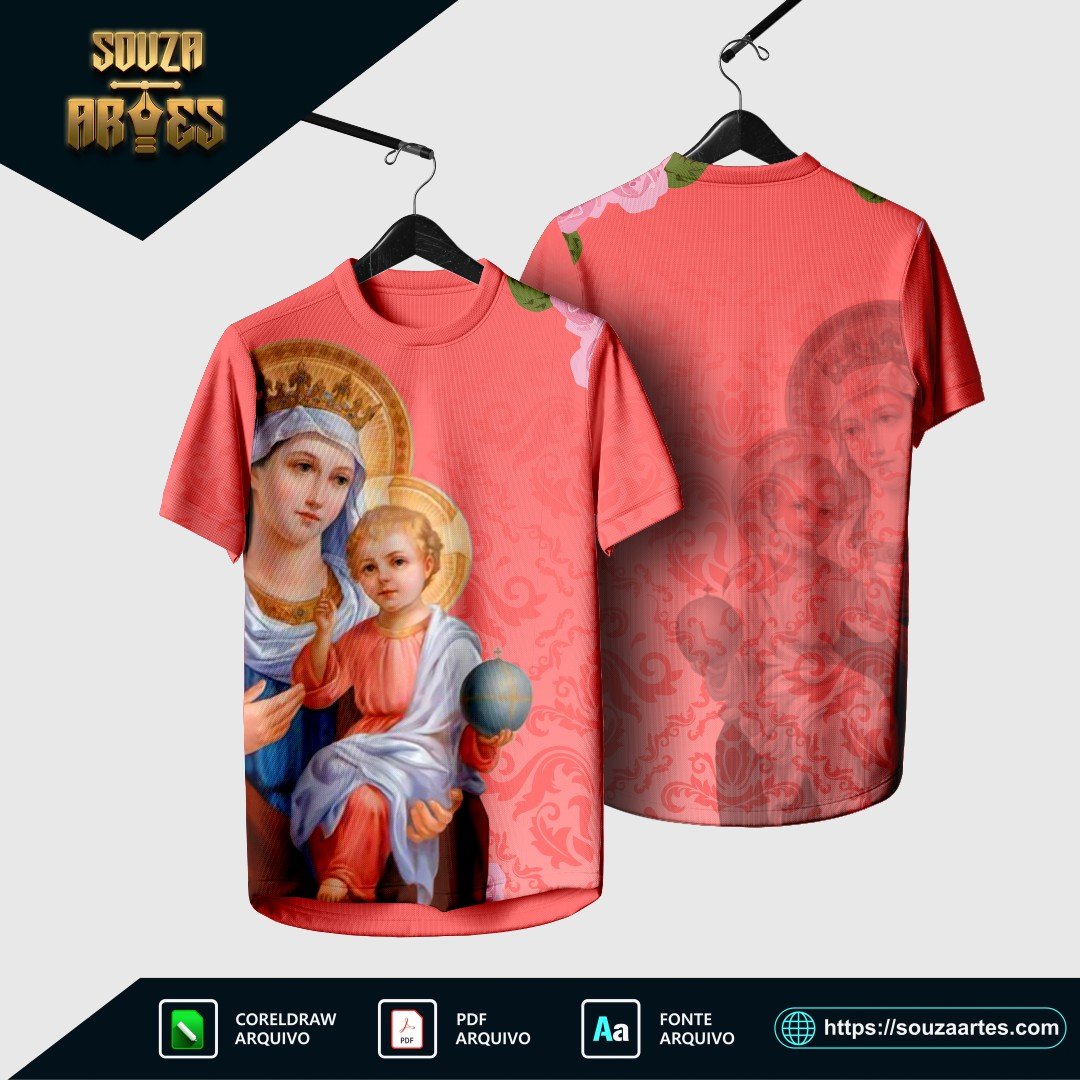 Arte Vetor Camisa Religião Nossa Senhora do Perpétuo Socorro 2025