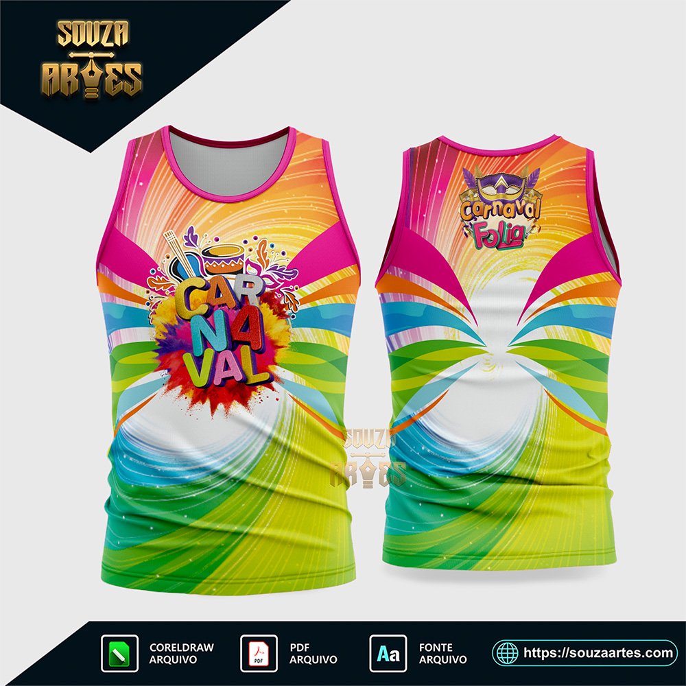 Arte Vetor Camisa Abadá Bloco Carnaval 2026 - Modelo 45