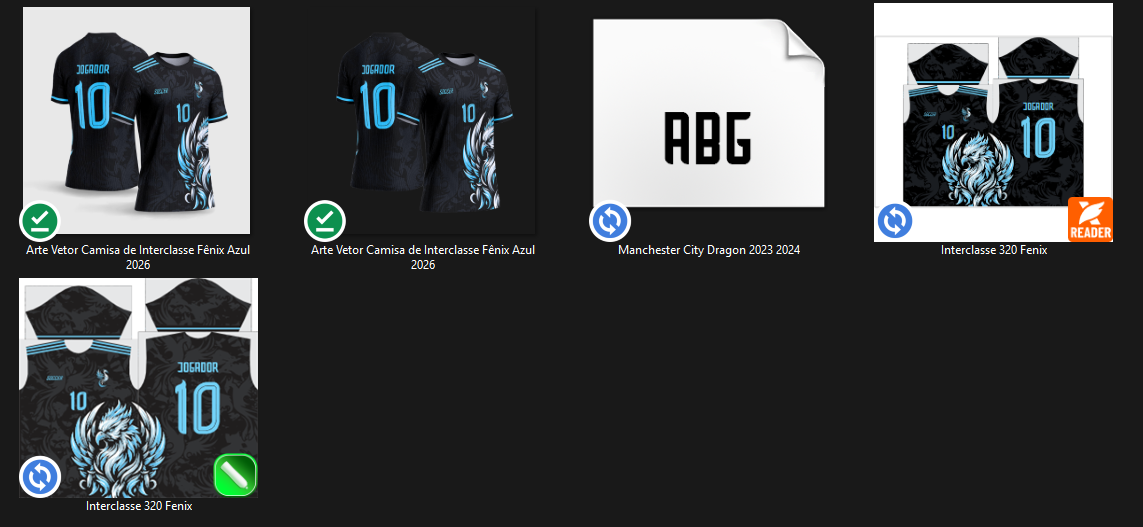 Arte Vetor Camisa de Interclasse Fênix Azul 2026 — imagem 3