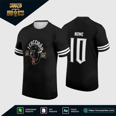 Arte Vetor Camisa Terceirão 2025 - Pantera Negra